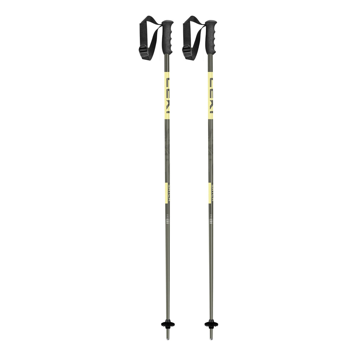 Leki Switch Poles in Olive/Sand, front