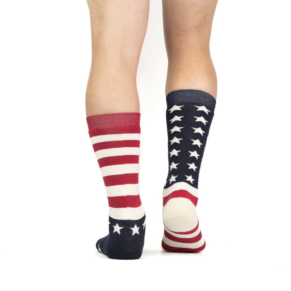 Fox River Old Glory Sock in Flag, rear view, on model
