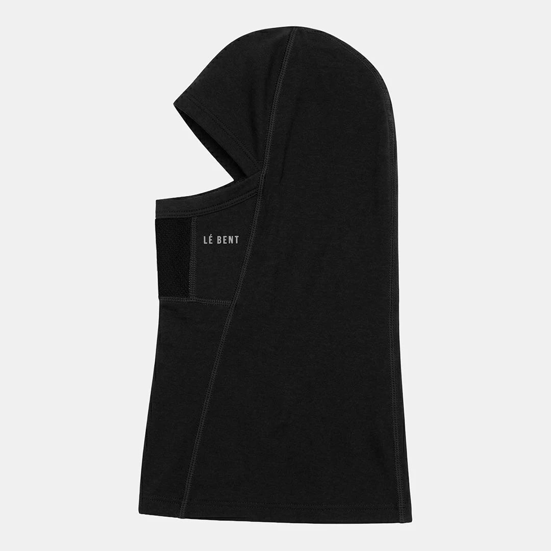 Le Bent Midweight Mesh Balaclava in Black, product view