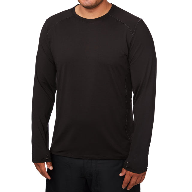 Hot Chillys Mens Clima-Tek Crewneck Black