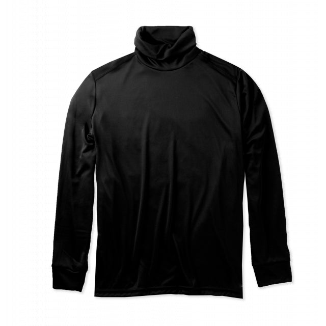 Hot Chillys Mens Peach Skins Roll T-Neck Black