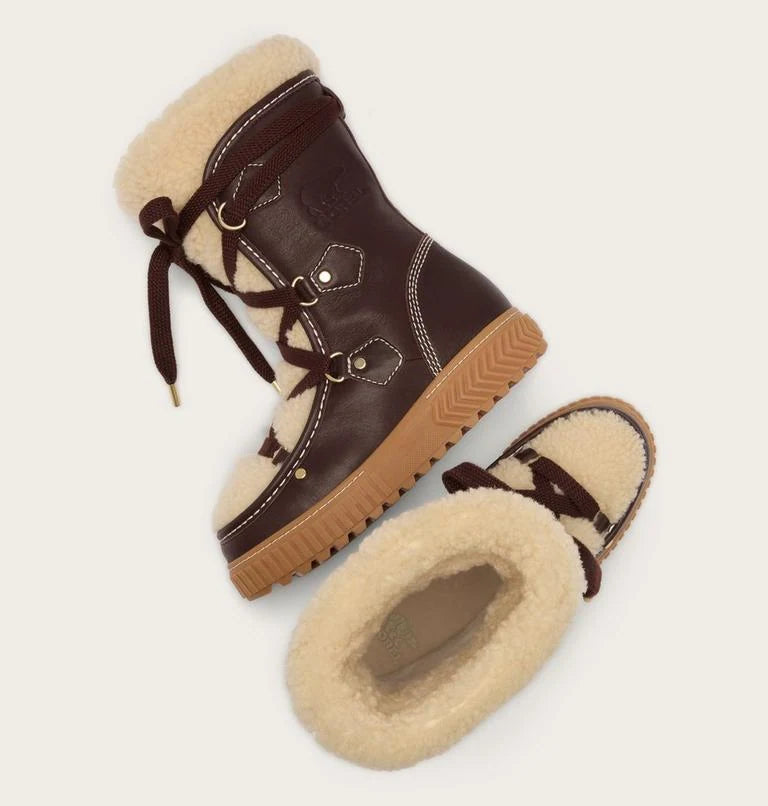 Sorel Ona Ave Alpine Tall LX WP in Red Lodge / Gum 2, top view