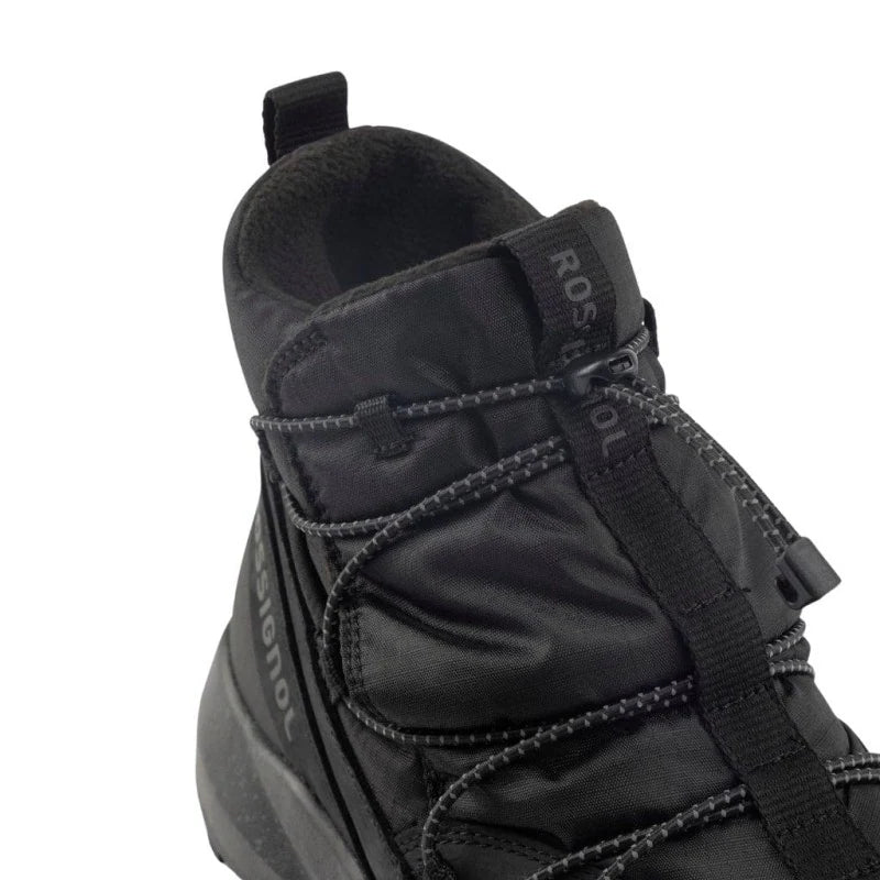 Rossignol Resort After Ski Boots in Black, boot tongue detail