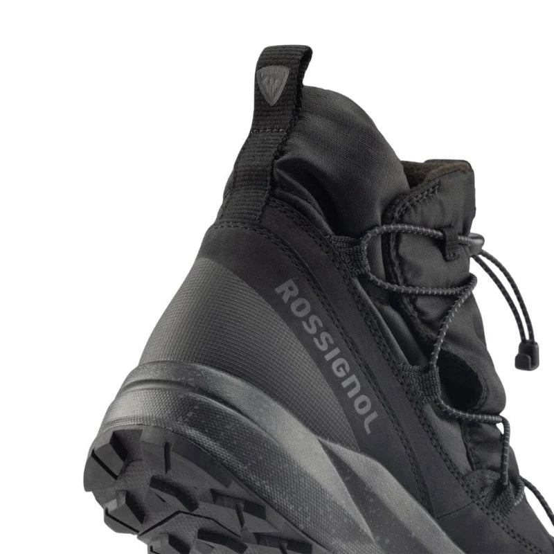 Rossignol Resort After Ski Boots in Black, boot heel detail
