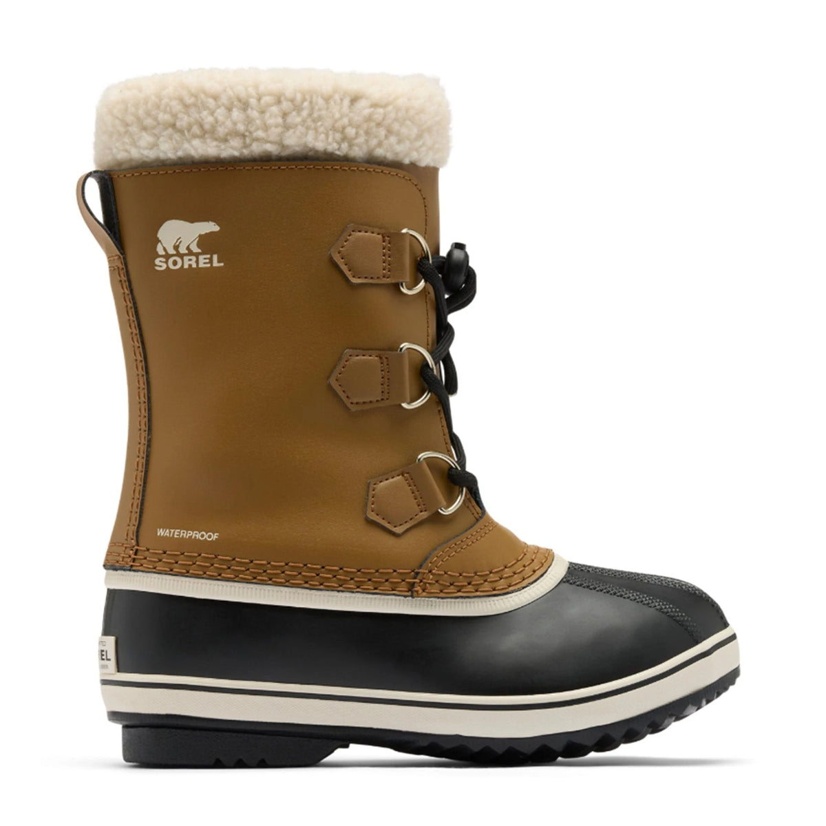 Sorel Kids Yoot Pac TP WP in Mesquite / Black, big-kids front