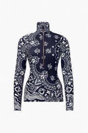 Goldbergh Toriko Ski Pully - Bandana Paisley Blue