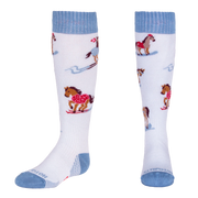 Hot Chillys Youth Snow Pony Sock in Snow Ponys, front