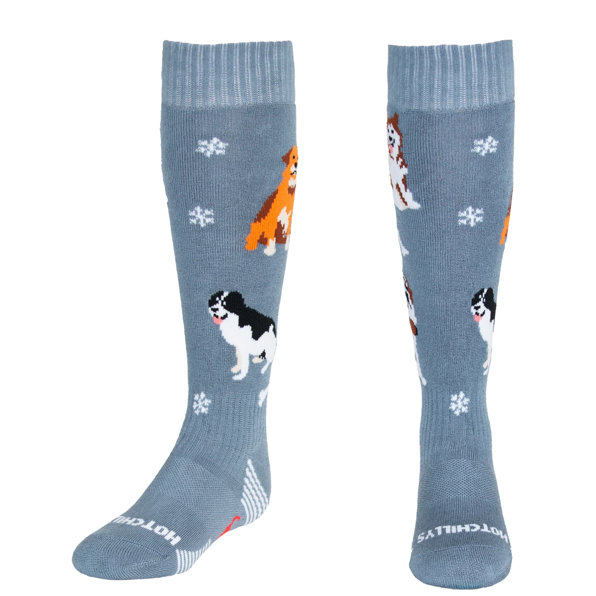 Hot Chillys Youth Winter Dogs Sock in Winter Dogs, front