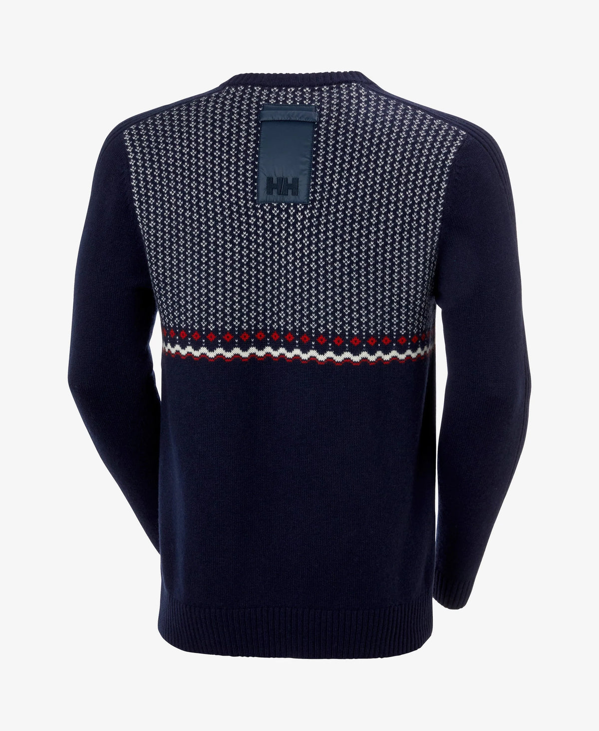 Helly Hansen Afton Knit Sweater in Navy Fairisle, back