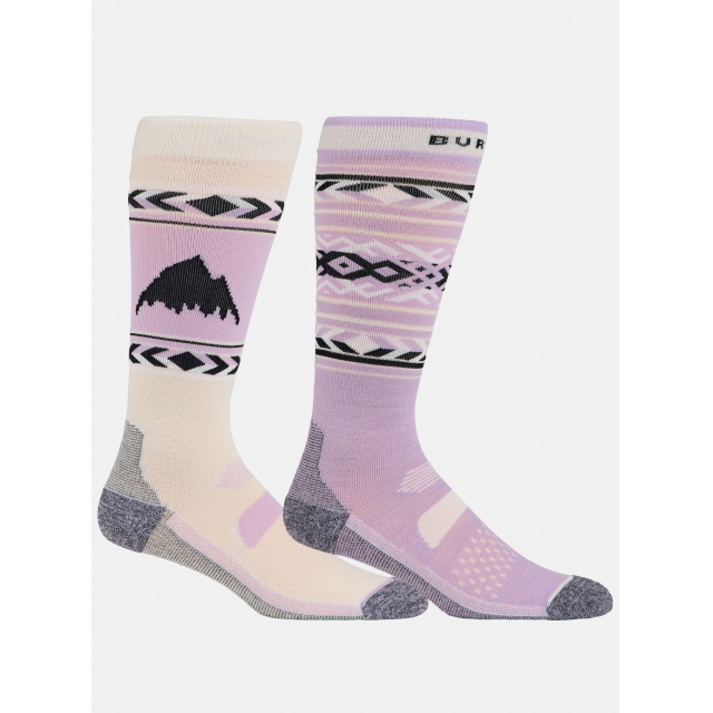 Burton Womens Performance Lightweight Socks 2 Pack Washed Lavender /  / Regular