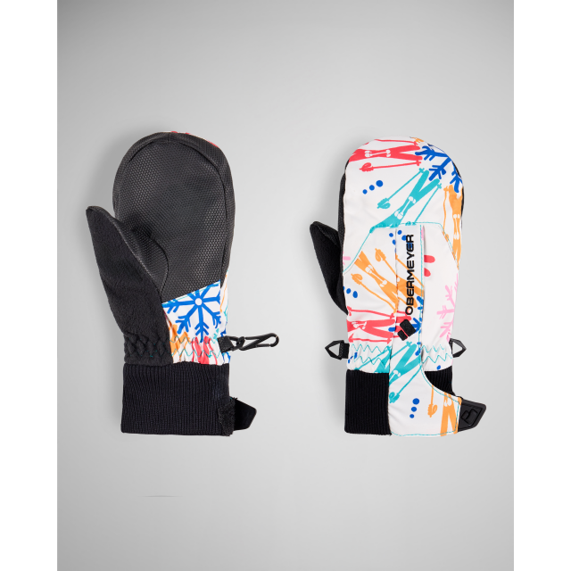 Obermeyer Kids Thumbs Up Print Mitten Skiflake-Multi
