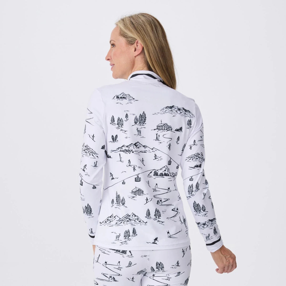 Krimson Klover Drifter Top in White, back view on model