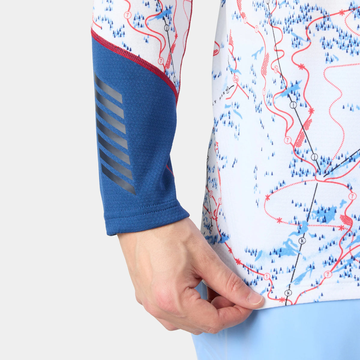 Helly Hansen Lifa Active Crew in White Slope Map Aop, detail