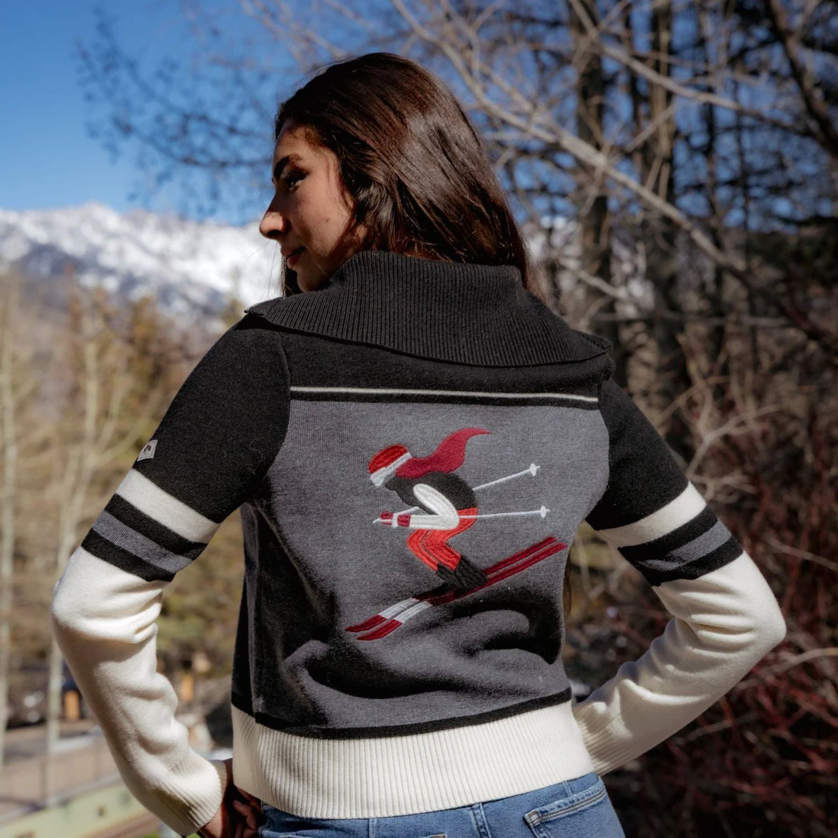 Krimson Klover Robin Full Zip in Black, on-body view