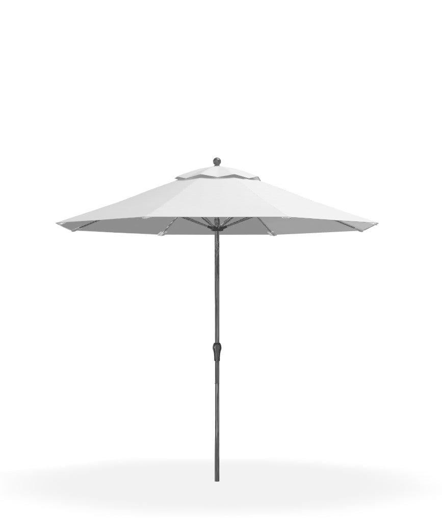 Frankford Umbrellas Monterey 9 Auto Tilt Umbrella Platinum / White