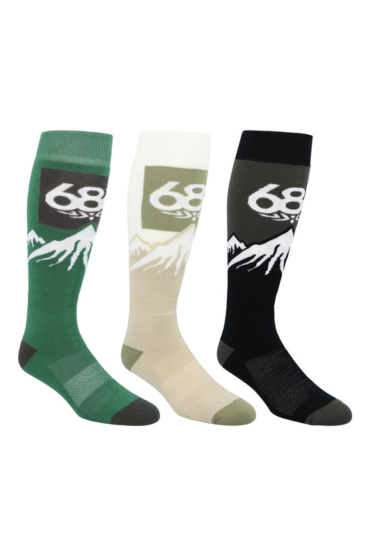 Men's Snow Caps Socks (3-Pack)