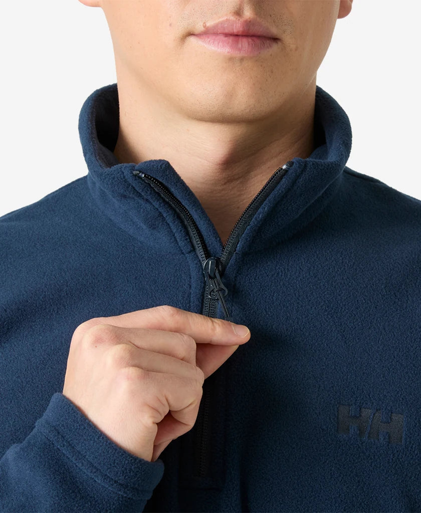 Helly Hansen Daybreaker 1/2 Zip Fleece in Navy, detail
