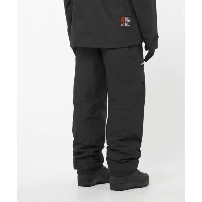 Salomon Mens Insulated Venom Pant in Black, back view on model