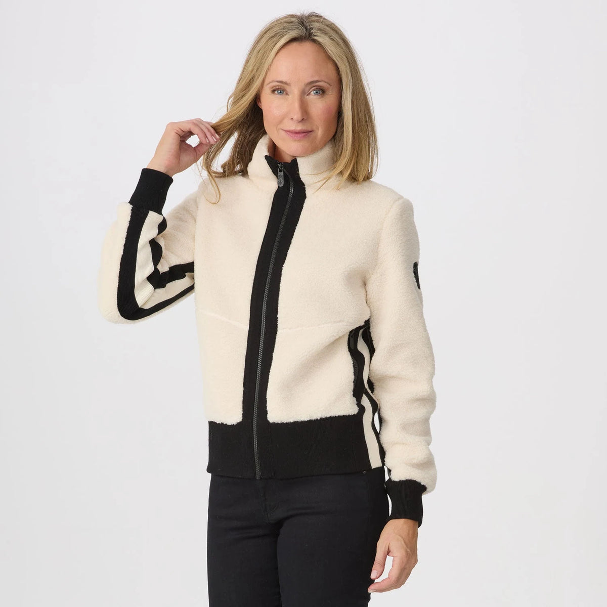 Krimson Klover Stevie Jacket in Natural, front view on model