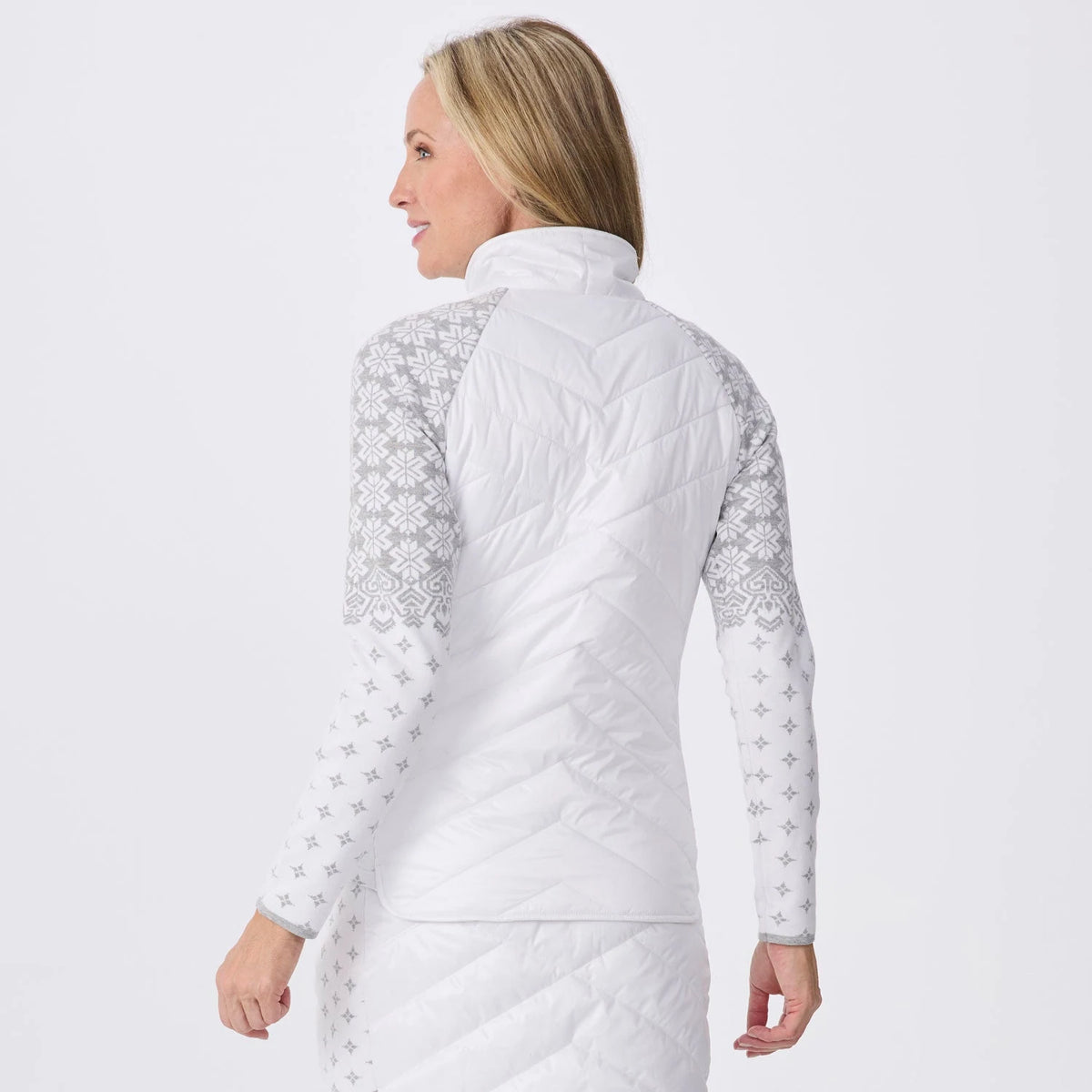 Krimson Klover Switchback Jacket in Snow Sierra, back view on model
