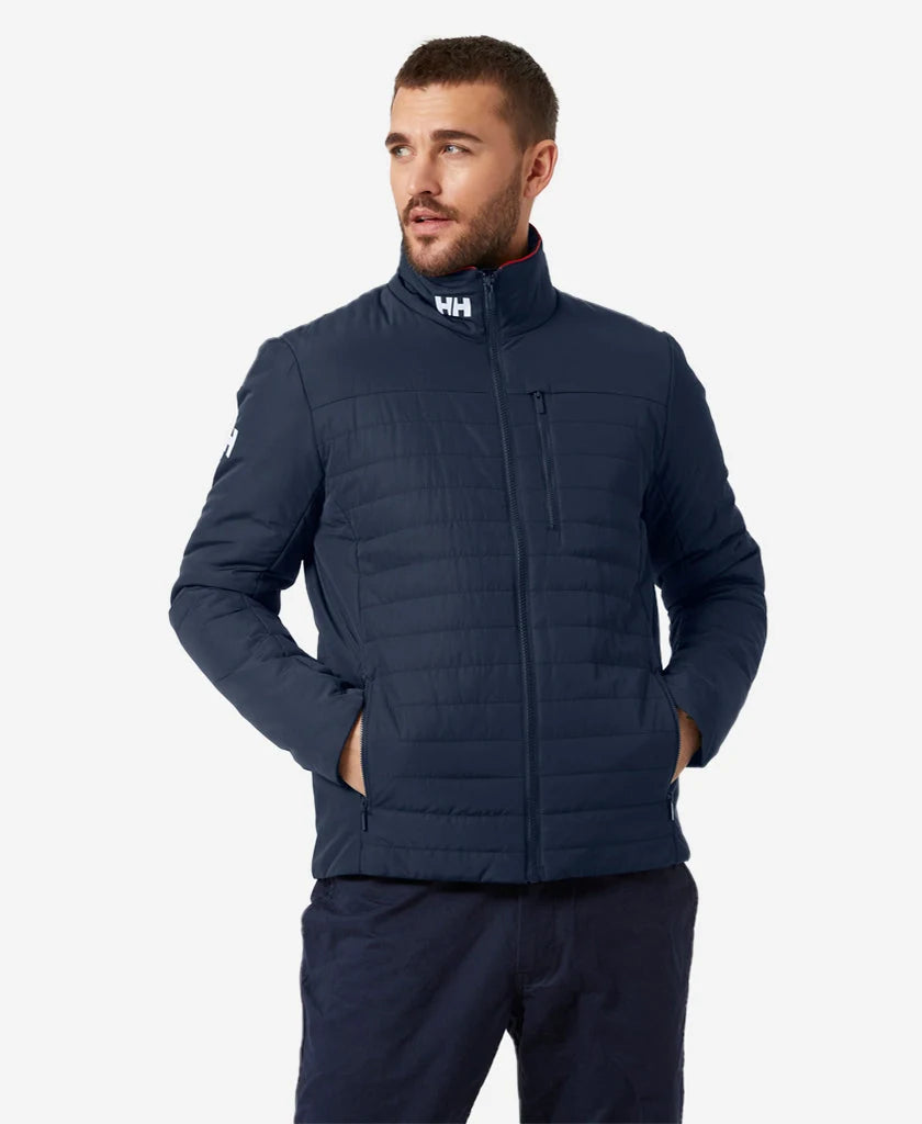 Helly Hansen Crew Insulator Jacket 2.0 in Navy, on-body front