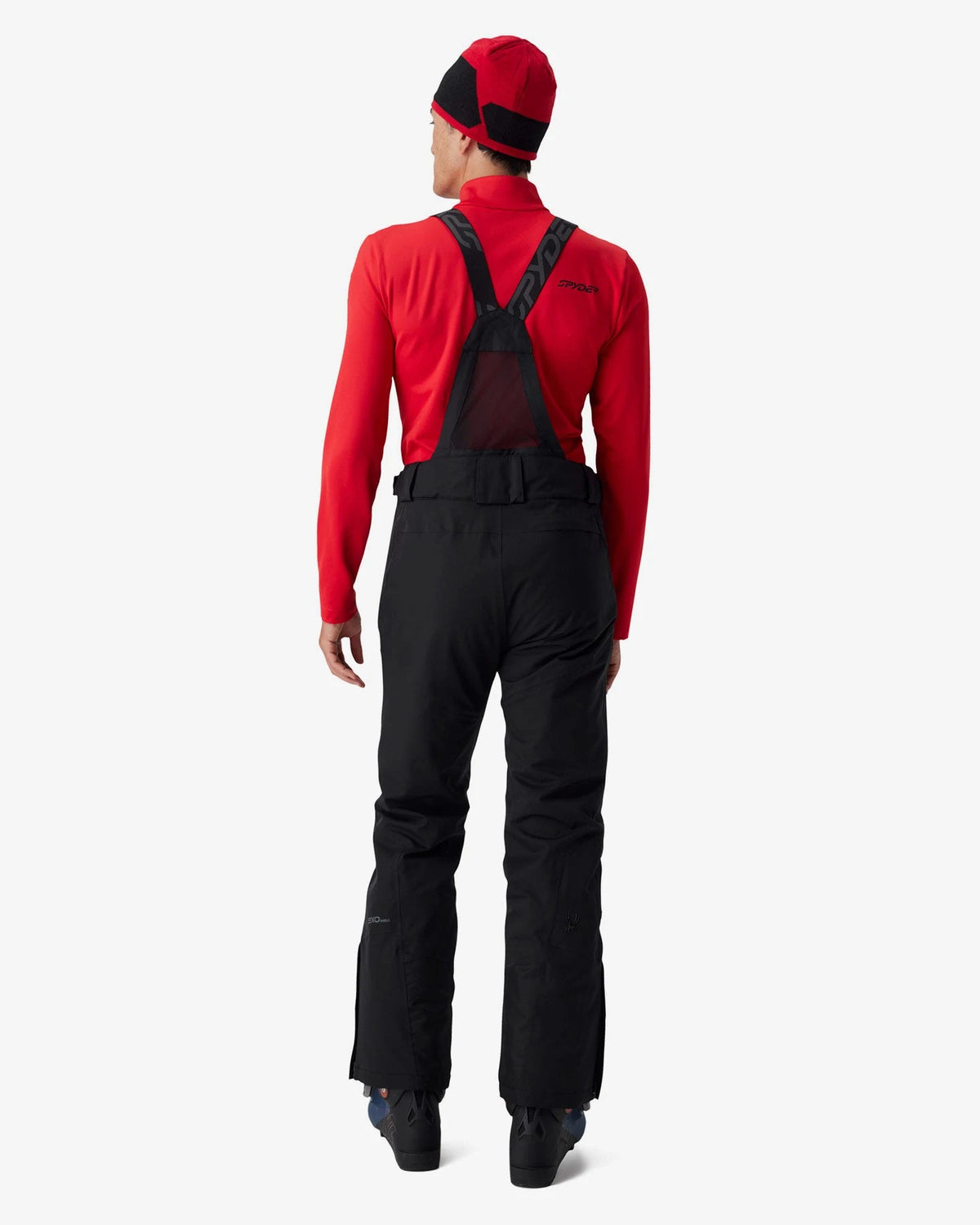 Spyder Dare Pants Lengths in Black, back view on model