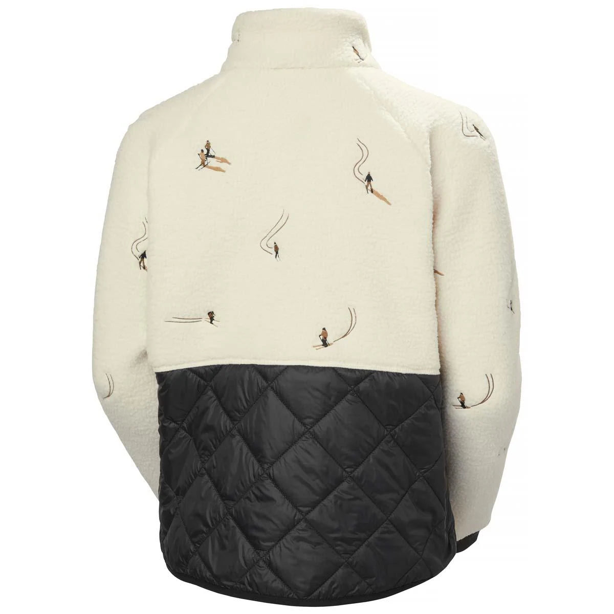 Helly Hansen Womens Bliss Hybrid Jacket in Cream Skiers Embroidery, back