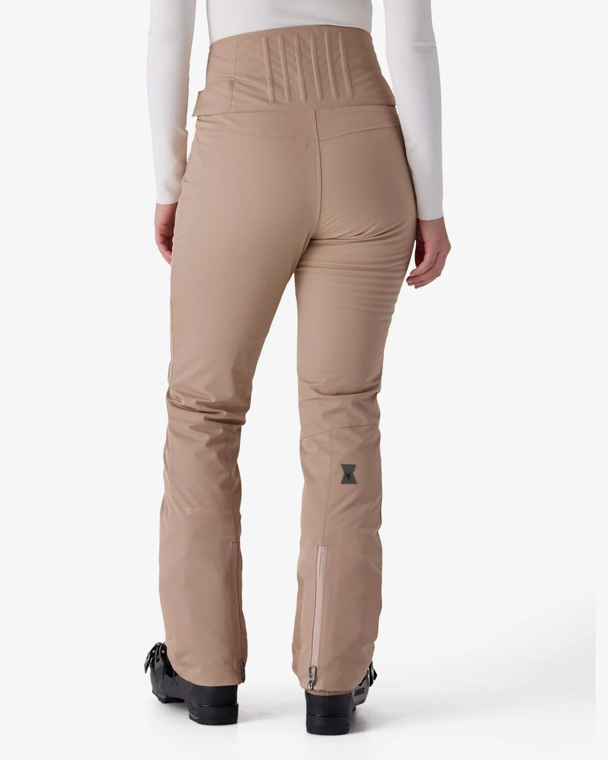 Spyder Fuse Pants in Tan, back view on model