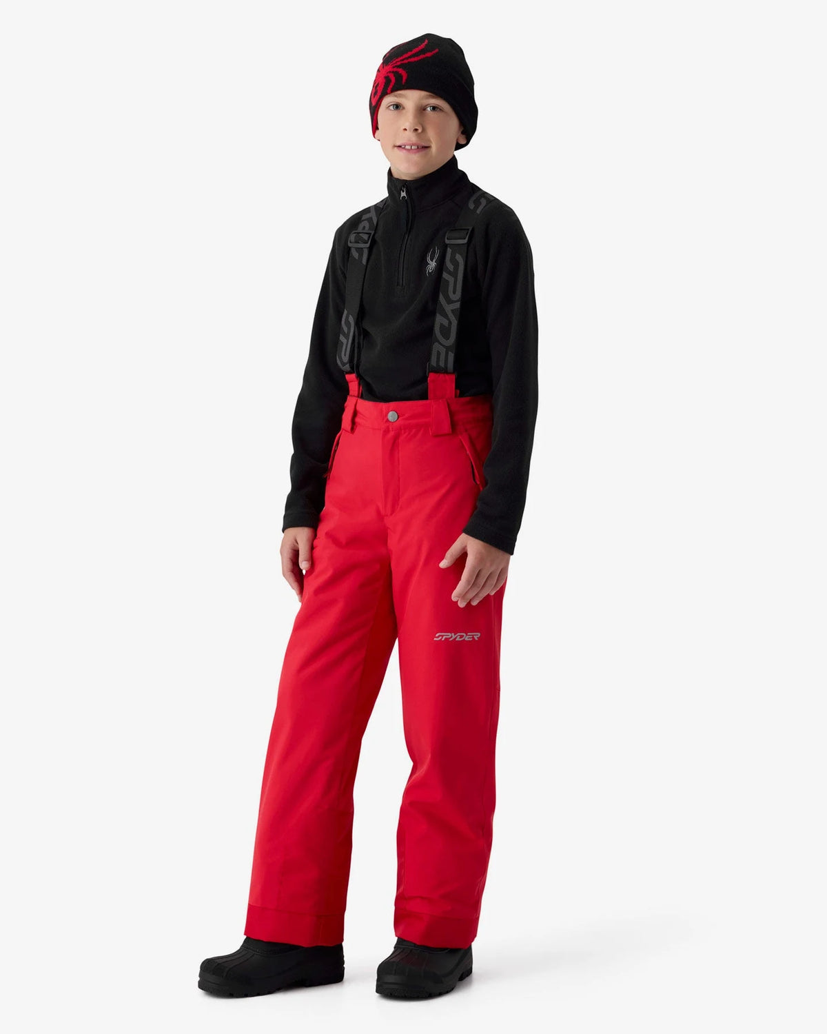 Spyder Propulsion Pants in Spyder Red, front view on model