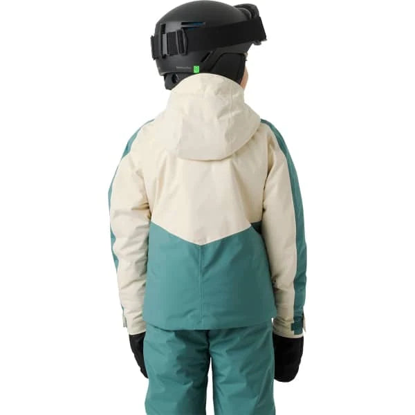Helly Hansen Junior Girl Snowbliss Jacket in Opal Green, back