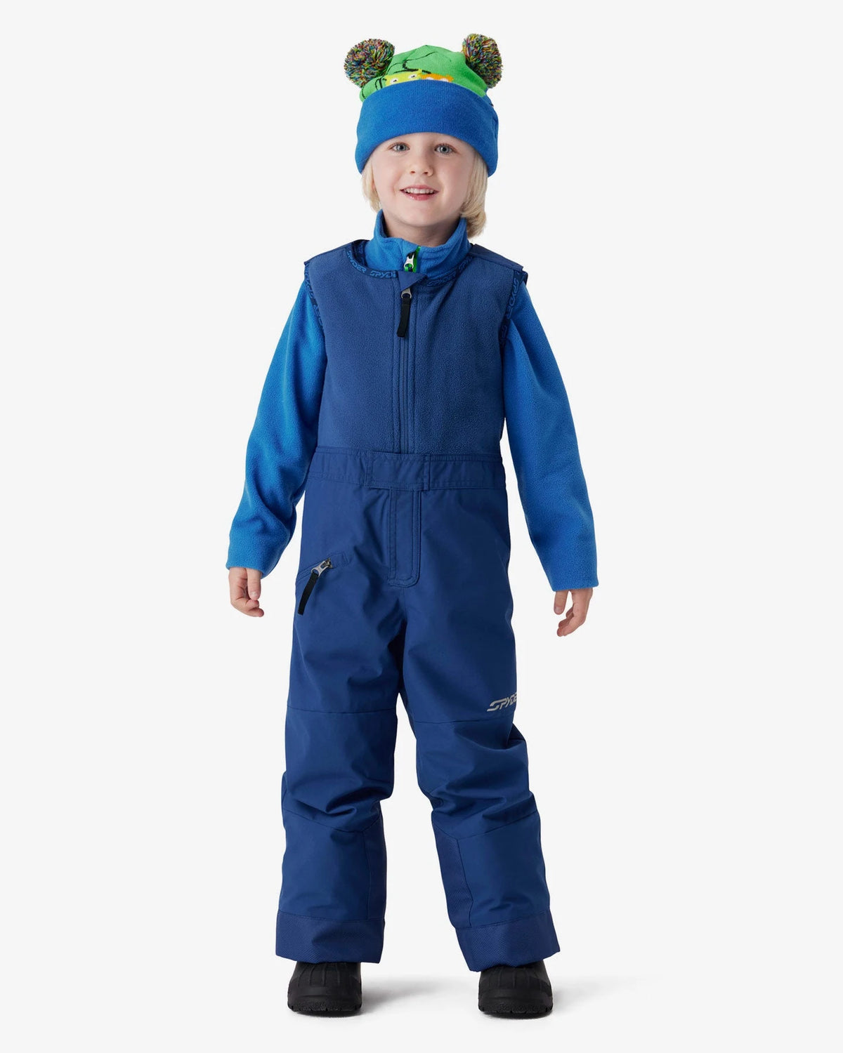 Spyder Toddler Expedition Pants in Indigo, front view on model