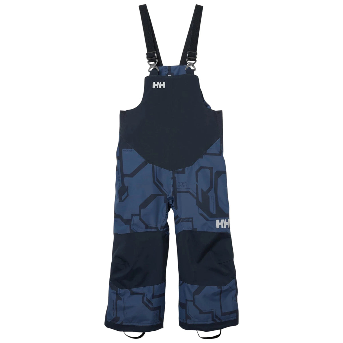 Helly Hansen Kids Rider 2 Insulated Bib in Dark Blue Aop, front