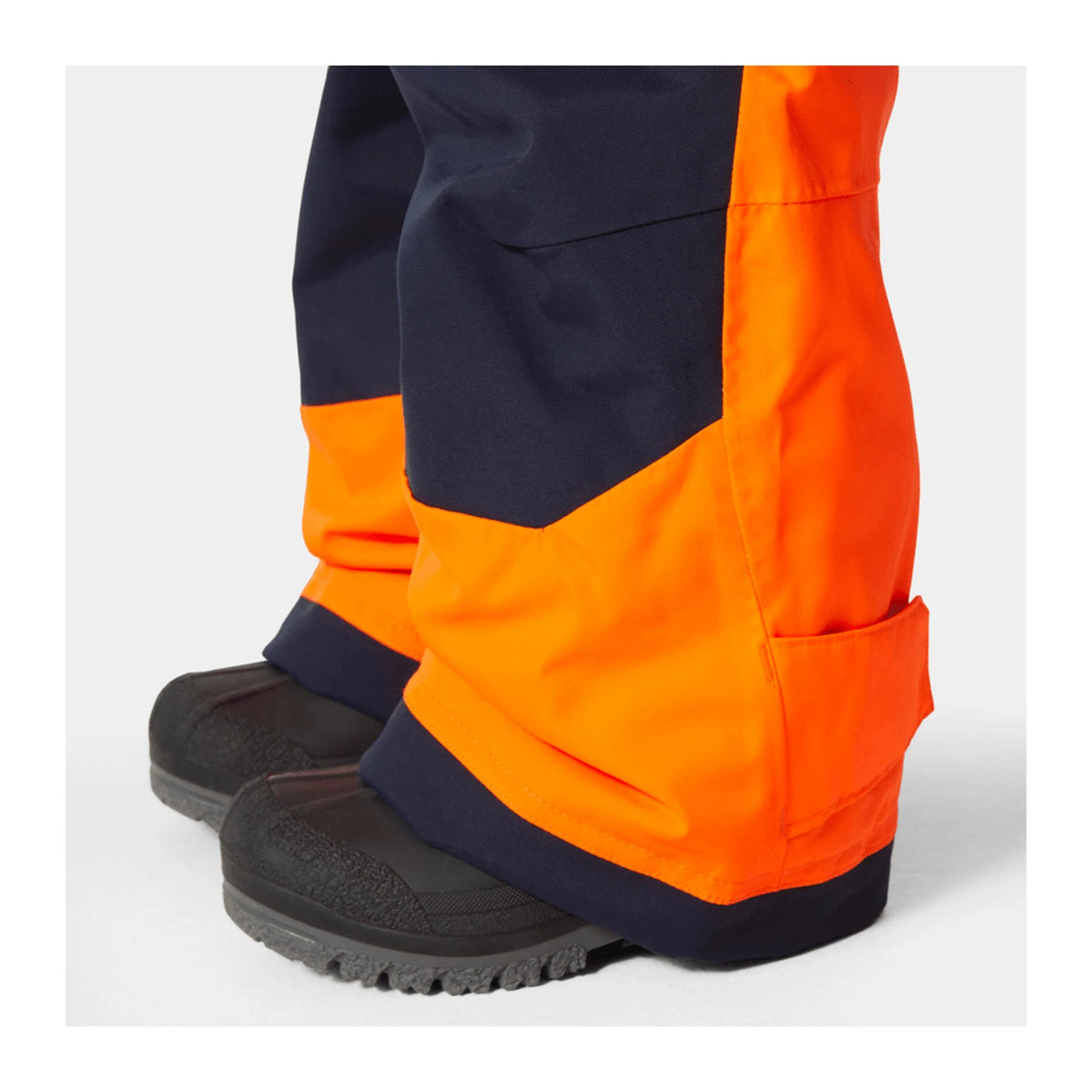 Helly Hansen Kids Rider 2 Insulated Bib in Neon Orange, detail