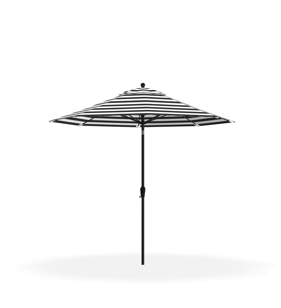 Frankford Umbrellas Monterey 9 Auto Tilt Umbrella Onyx / Black Stripe