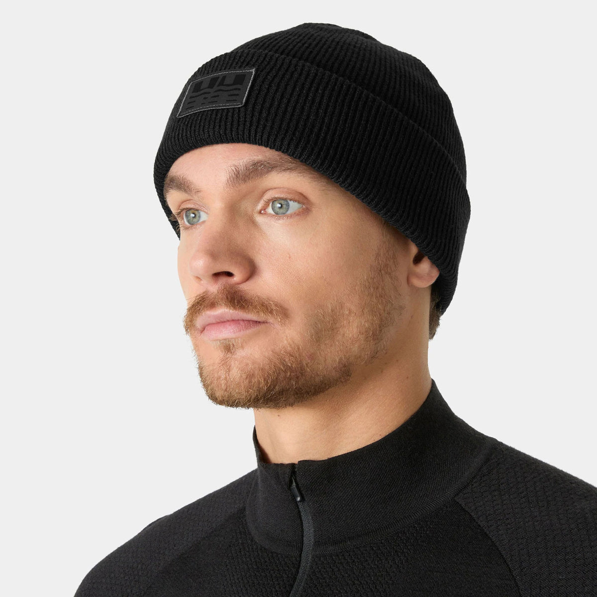 Helly Hansen Sea Gear Beanie in Black, on-body front