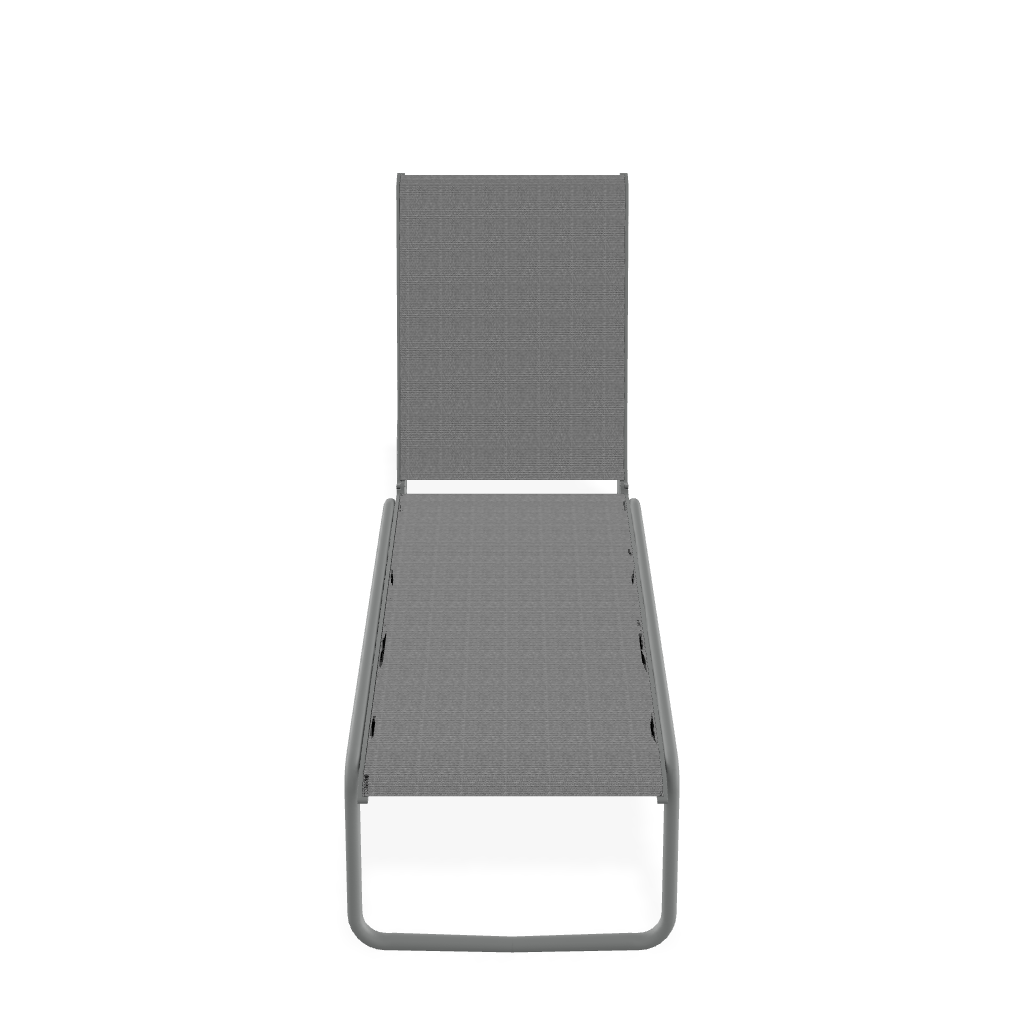 Telescope Gardenella Four-Position Lay Flat Stacking Armless Chaise Graphite / Titanium Sling