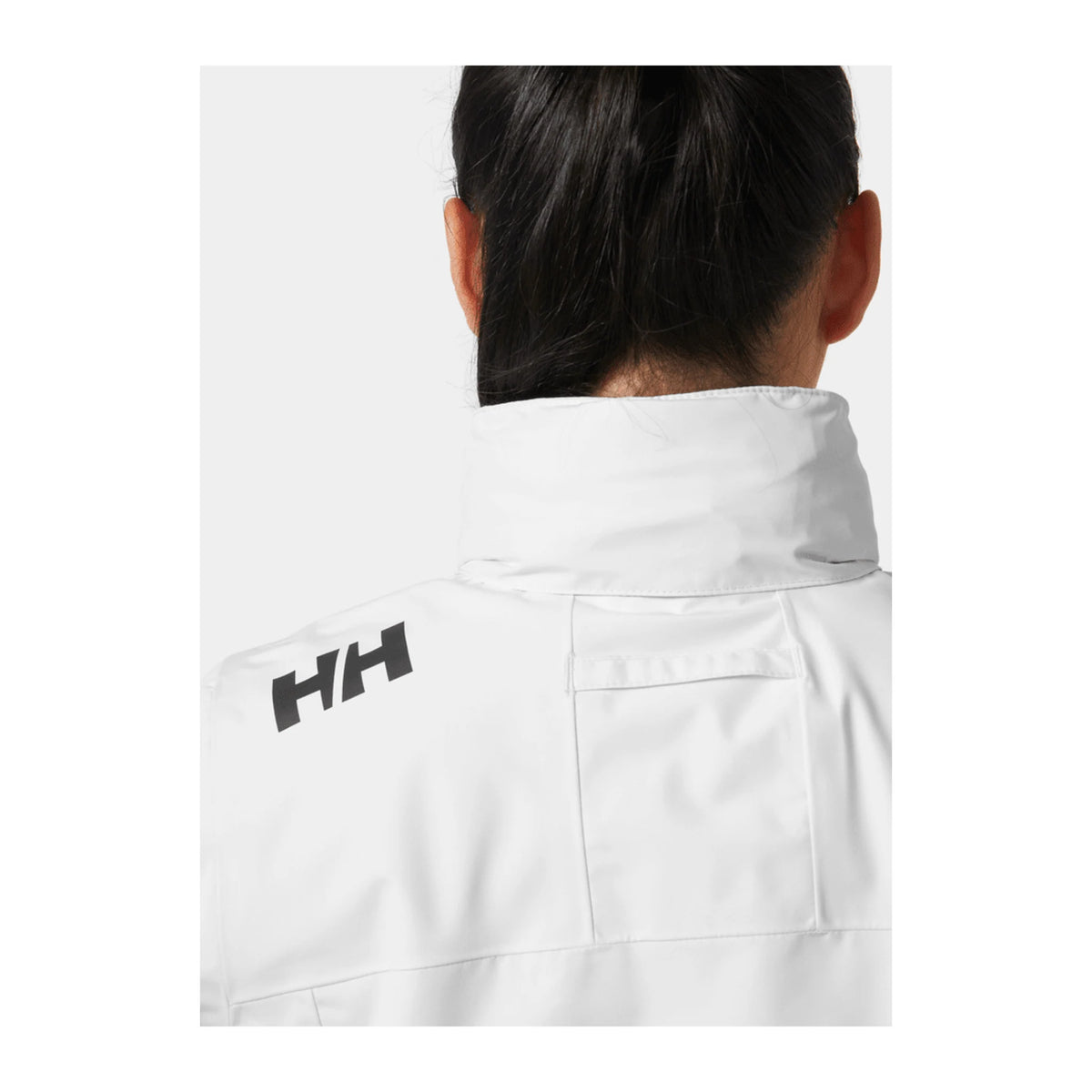 Helly Hansen Womens Crew Hooded Midlayer Jacket 2.0 in White, detail