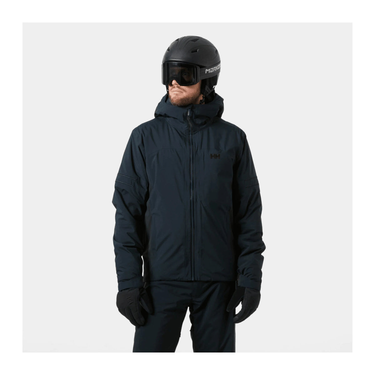 Helly Hansen Courchevel Jacket in Navy, on-body front