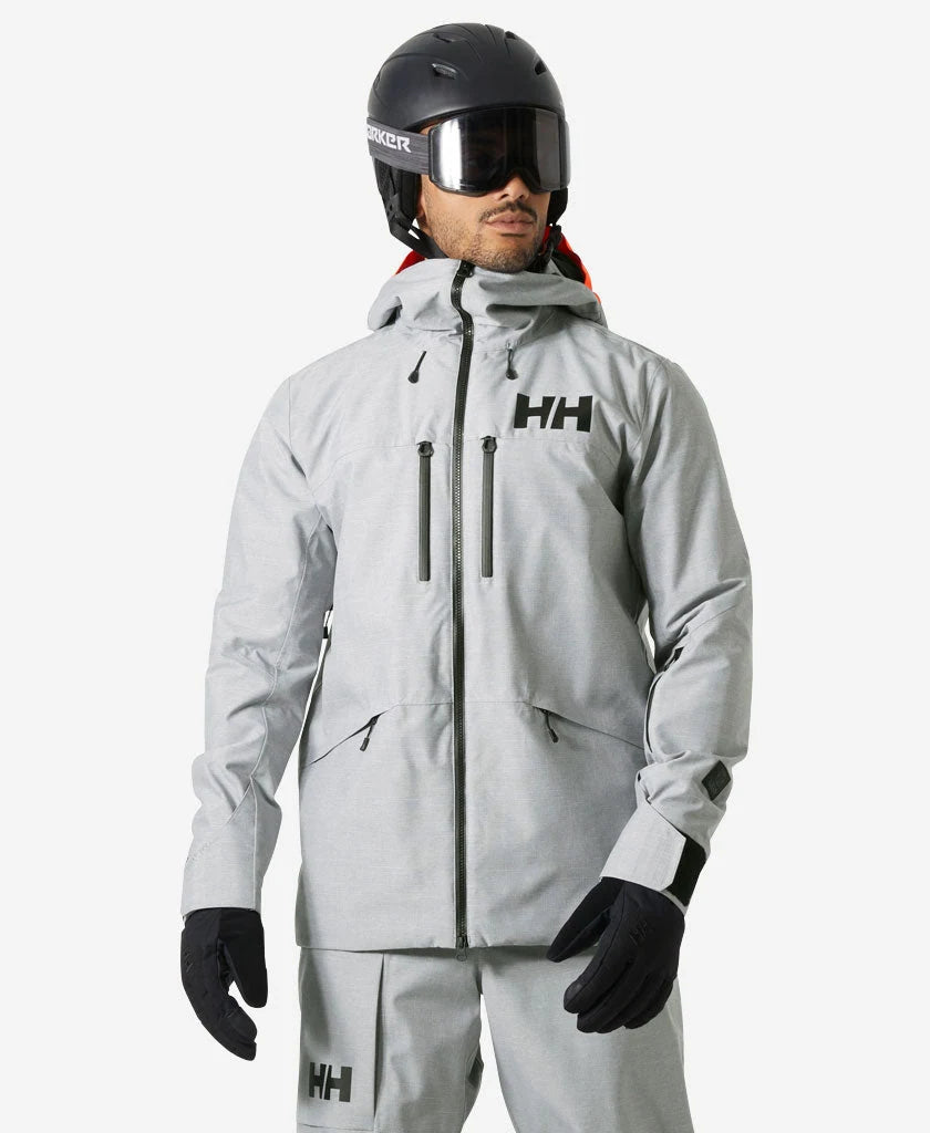 Helly Hansen Garibaldi 2.0 Jacket in Grey Melange, on-body front