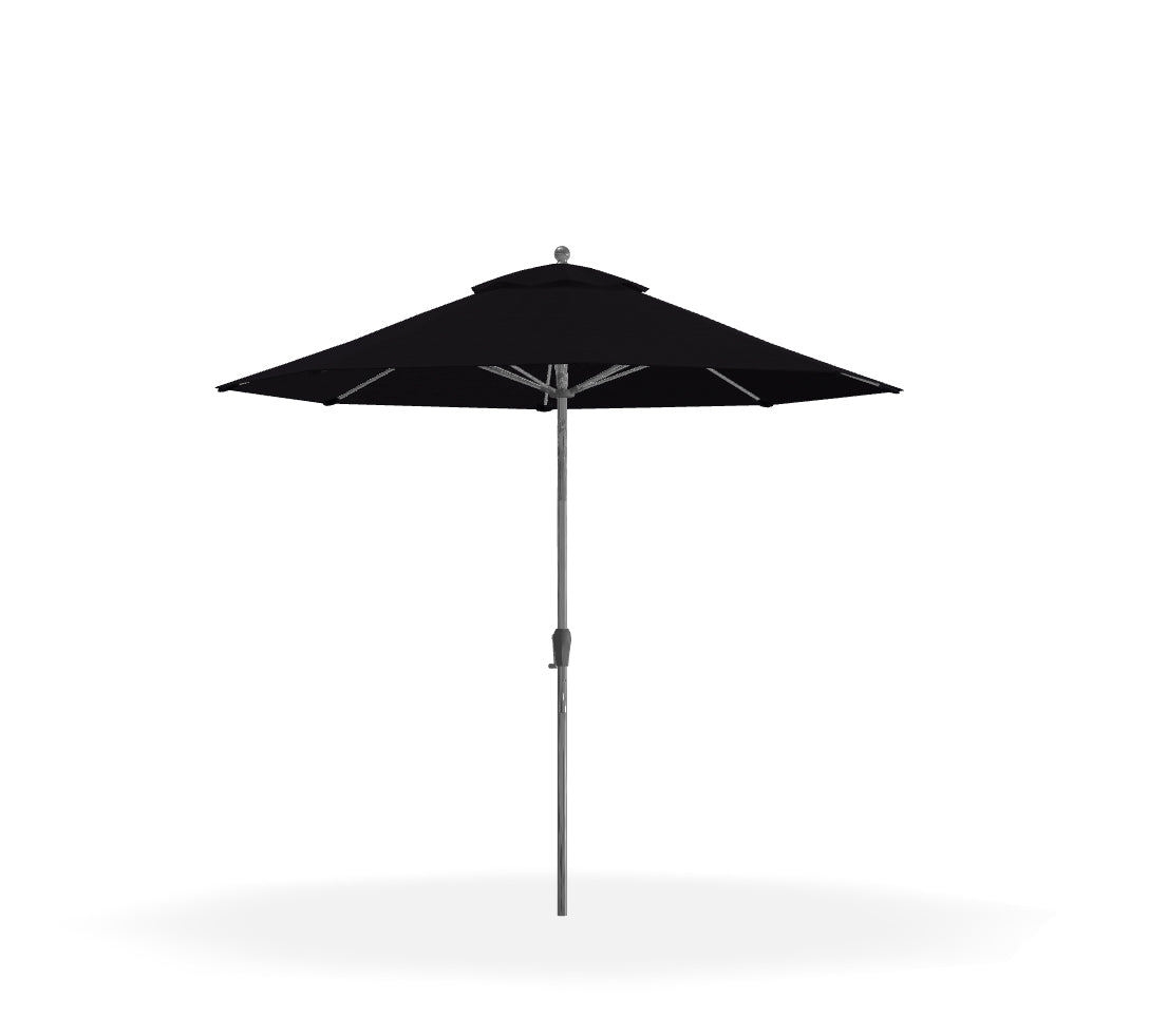 Frankford Umbrellas Monterey 9 Auto Tilt Umbrella Platinum / Black