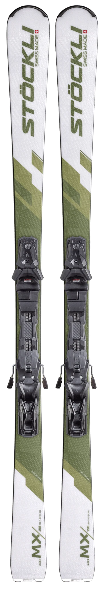Stockli Laser MX Womens Skis + MC11 Bindings 2027, ski and binding package view