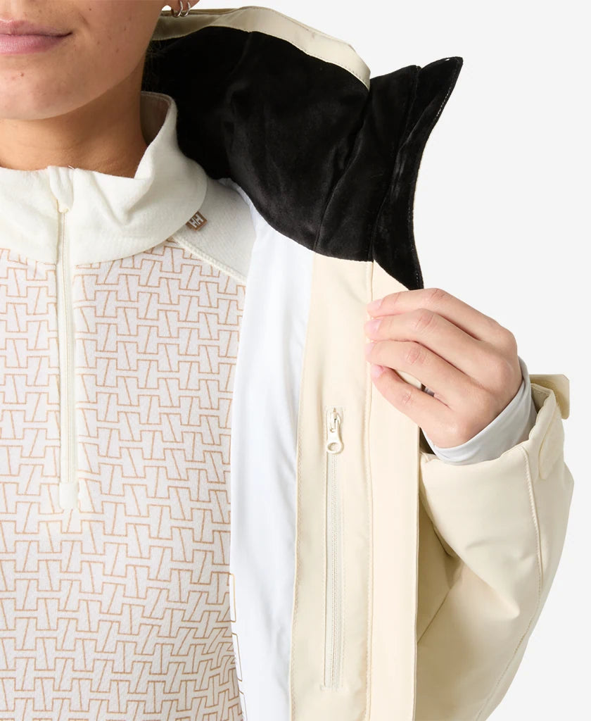 Helly Hansen Womens Avanti Jacket in Cream, detail