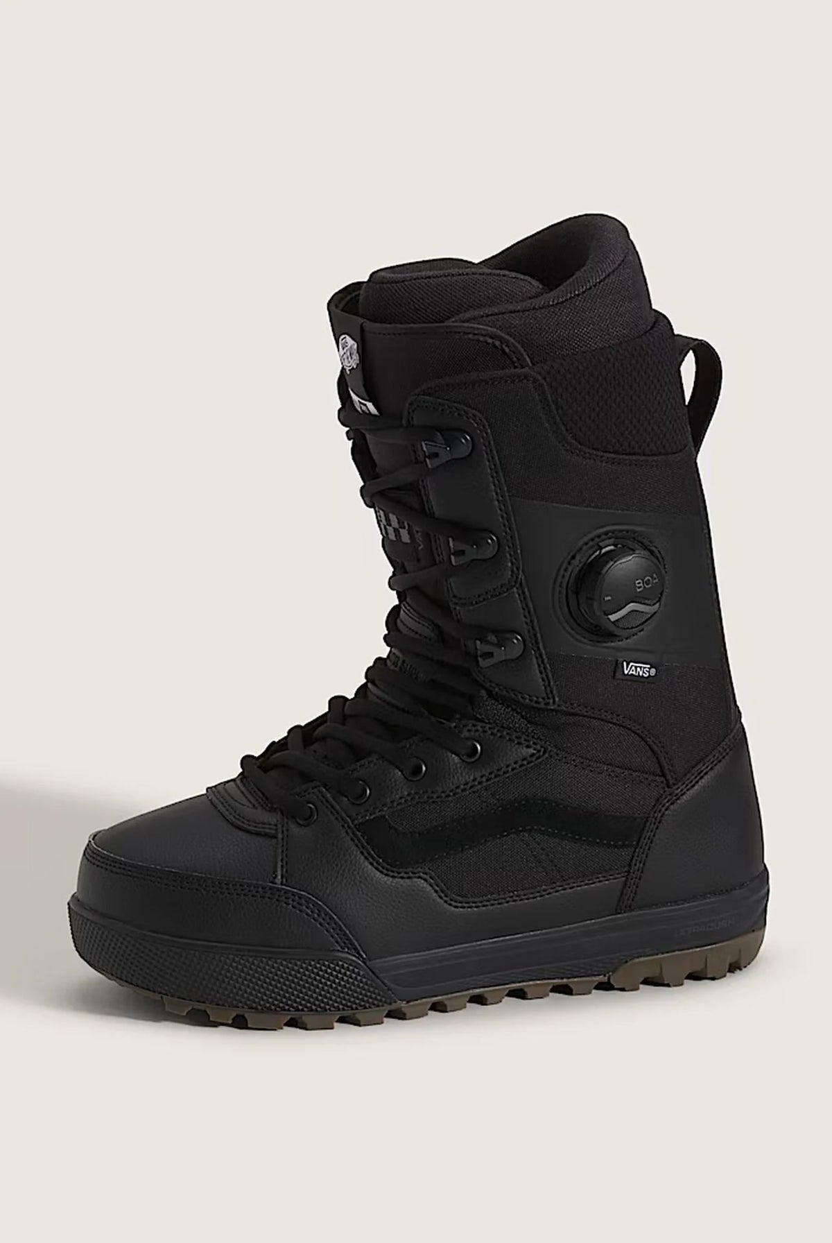 Vans Mens Invado Pro in Black/Gum, front three-quarter view