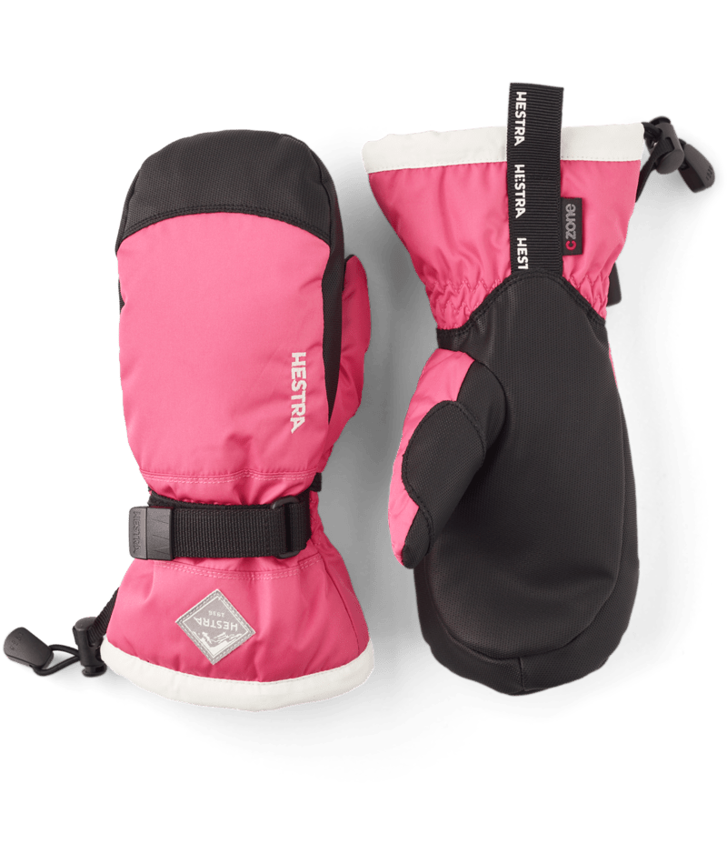 Hestra Gauntlet CZone Junior Mitten Fuchsia / Ivory