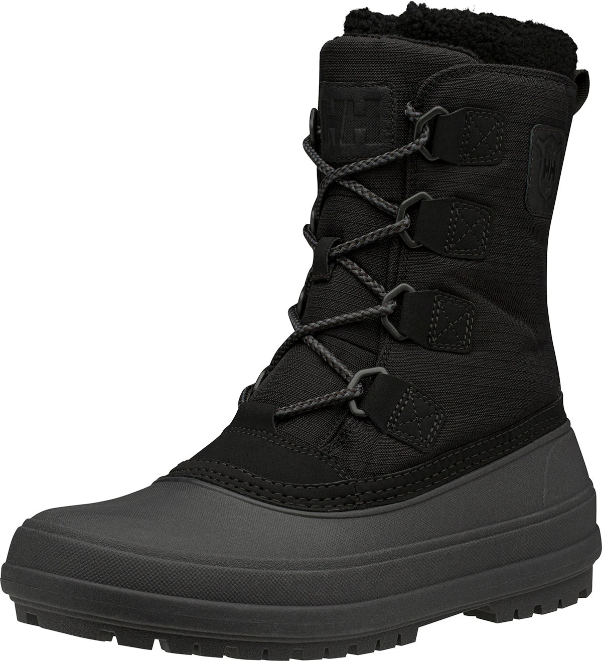 Helly Hansen Mens Gamvik Winter Boots in Black, angled view