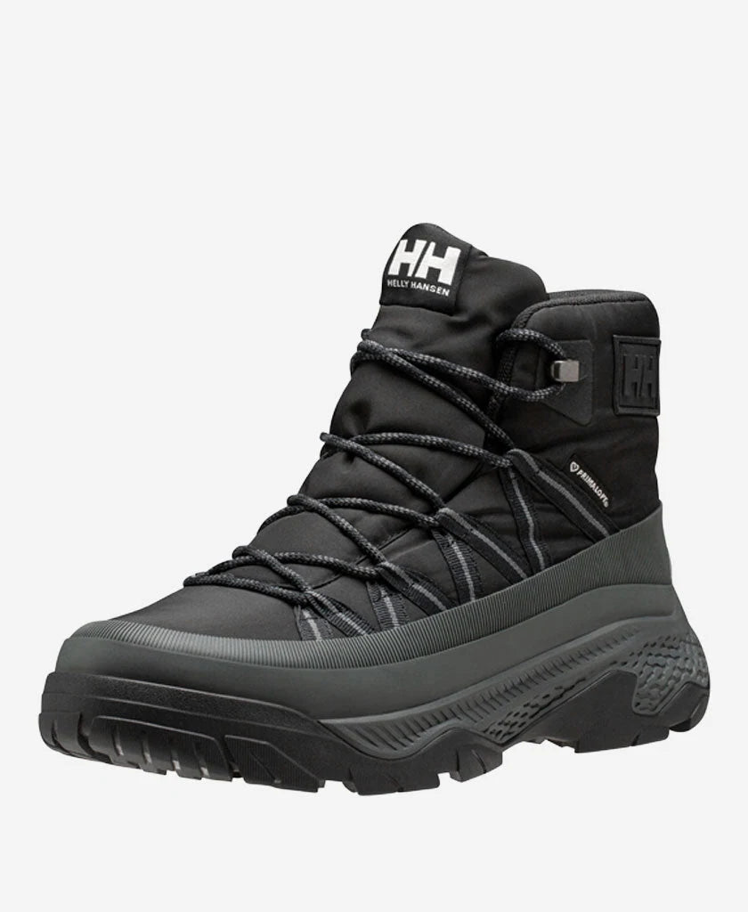 Helly Hansen Mens Keystone Boots in Black / Ebony, angled view