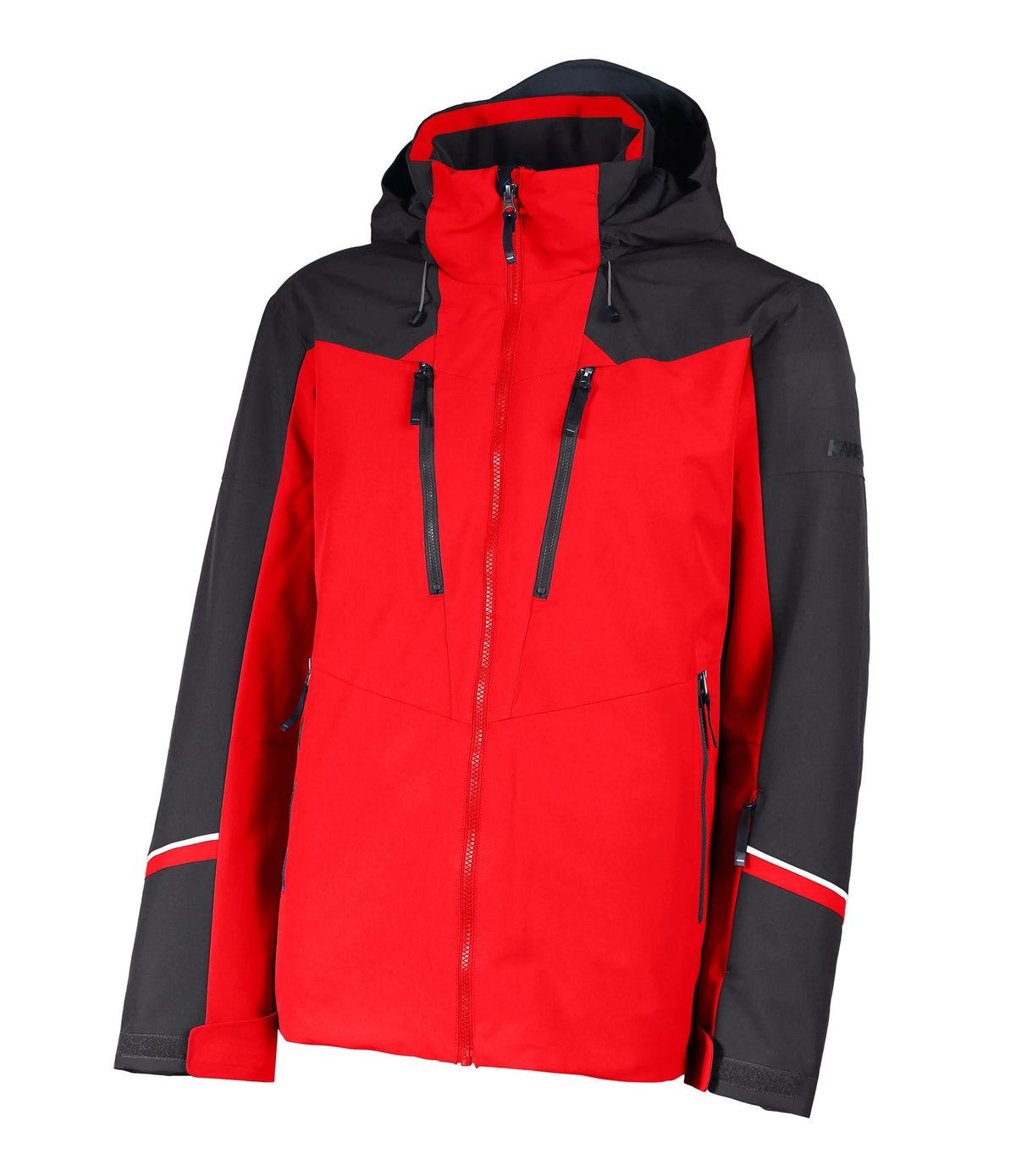 Karbon Helios Mens Ski Jacket in Red, front