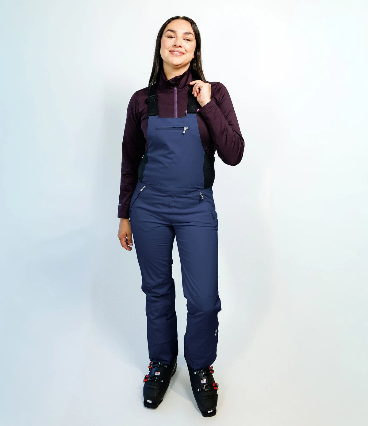 Karbon Iris Bib Ladies Bibs in Interstellar, on-body front