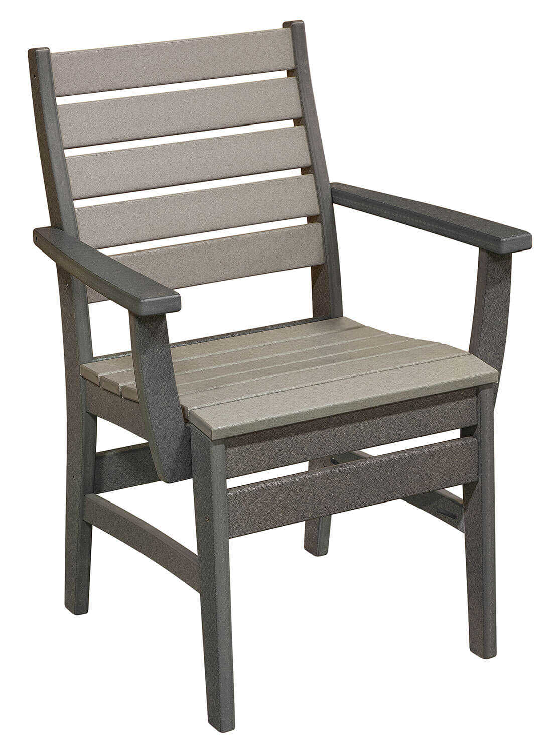 EC Woods Freeport Dining Set Dining Arm Chair / White Frame / Dark Grey Accents