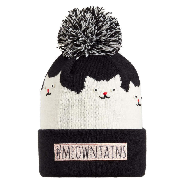 Turtle Fur Kids #Meowntains Hat Black
